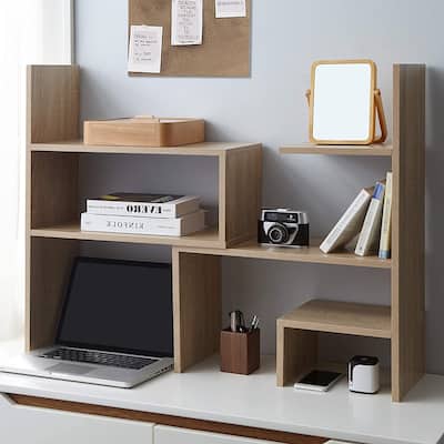 Yak About It® Compact Adjustable Dorm Desk Bookshelf - Sonoma by DormCo