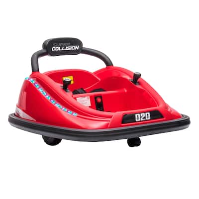 12V Toddler Bumper Car with Remote Control, 360° Rotation Kids Electric Ride-On Toy, Twins Motor, Colorful LED Lights