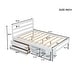 preview thumbnail 11 of 43, Full Size Wood Platform Bed with Removable Shelves, 2-Storage Drawers, White