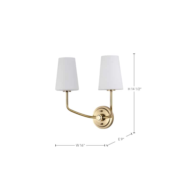 Nuvo Lighting 60/7882 Cordello 2 Light 15" Tall Wall Sconce