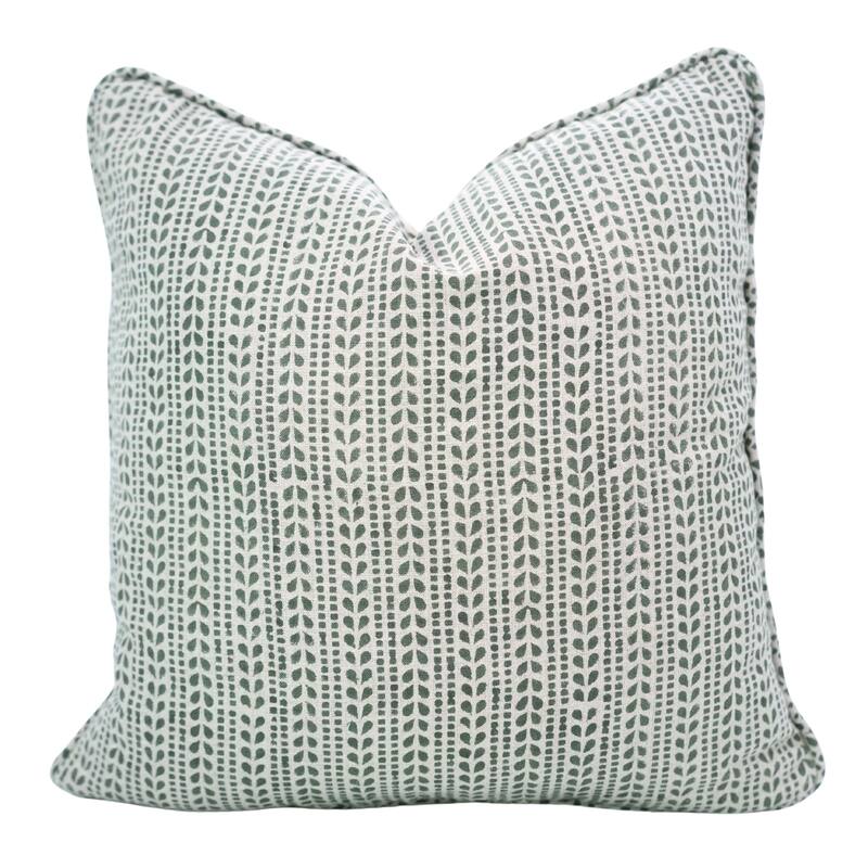 Fabdivine Pipine Fall Décor Farmhouse Hand Block Print Pillow Cover Sofa, Couch Cushion Case Linen