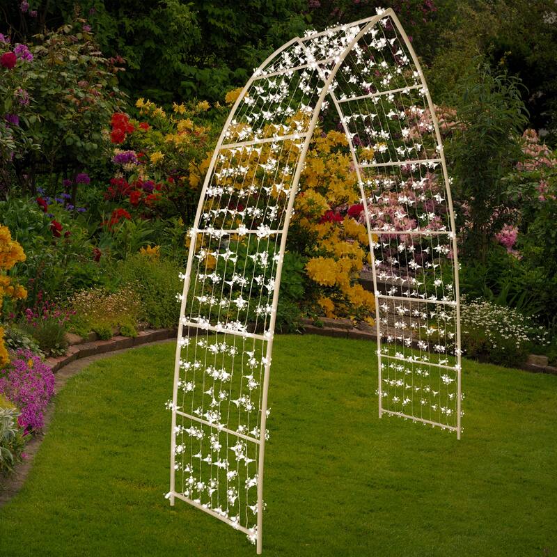 88In Archway W/ Warm Wht Leds Clear Floral Cap/Trans Cord/8 Function