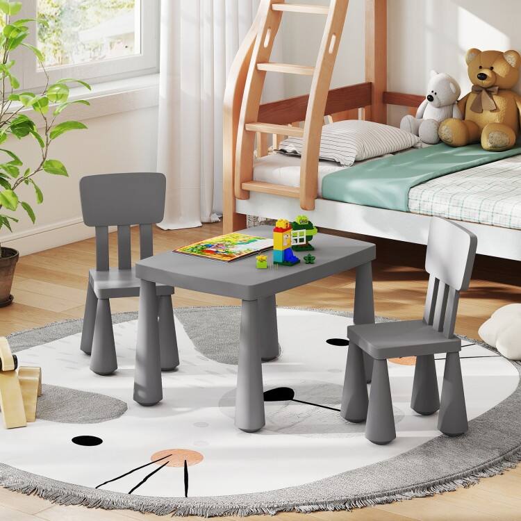 Versatile 3-Piece Children's Activity Table and Chair Set for Creative - table: 30" x 21" x 19"
