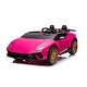 preview thumbnail 14 of 16, 24V Lamborghini Huracan 2 Seater Kids' Electric Ride-On Assembly Required - Pink