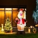preview thumbnail 3 of 27, Glitzhome 8 ft Christmas Lighted Inflatable Decor