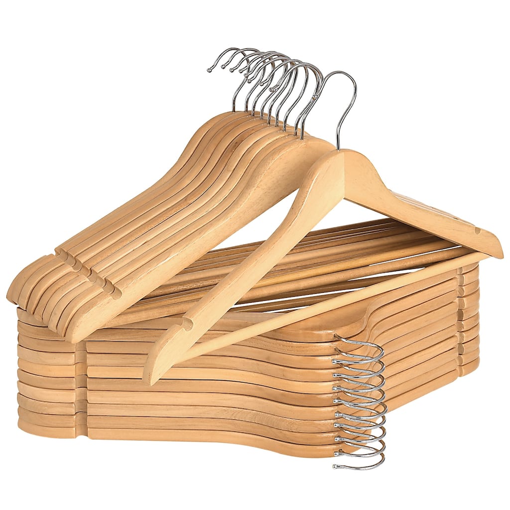StorageWorks Wooden Clothes Hangers, Hangers for Coats, Shirts, Jackets, Pants, Suits