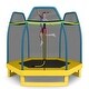 preview thumbnail 21 of 24, Costway 7 FT Kids Trampoline with Safety Enclosure Net Spring Pad