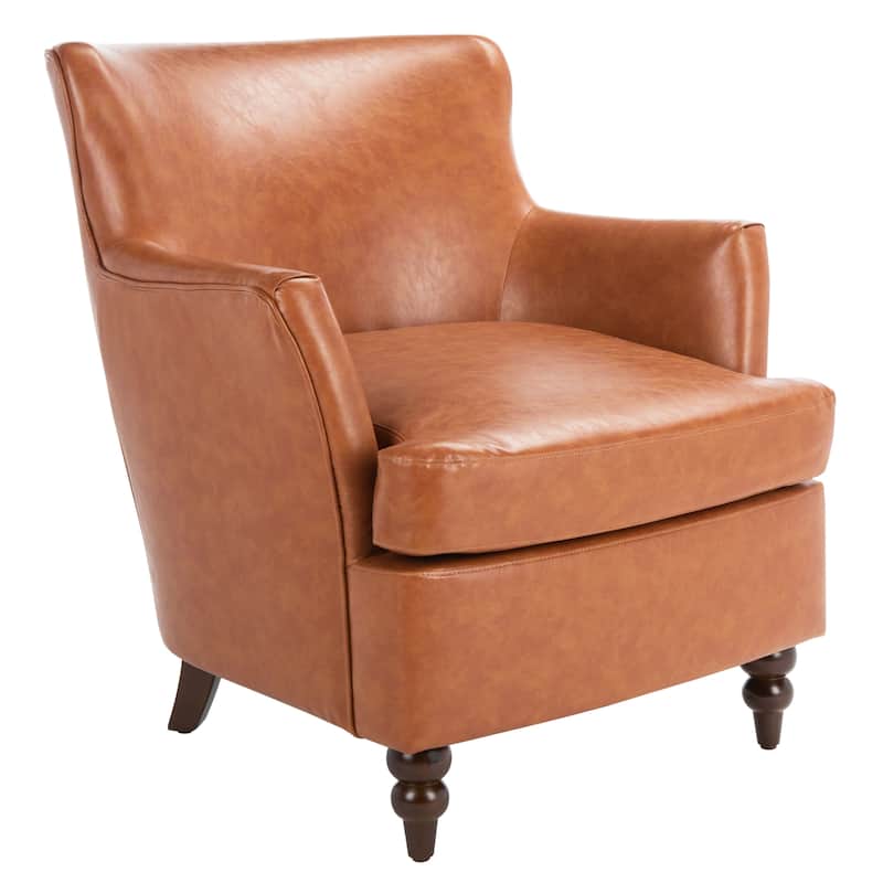 SAFAVIEH Nella Accent Chair - 31.1" W x 33.3" L x 34.4" H - 31Wx33Dx34H - Cognac