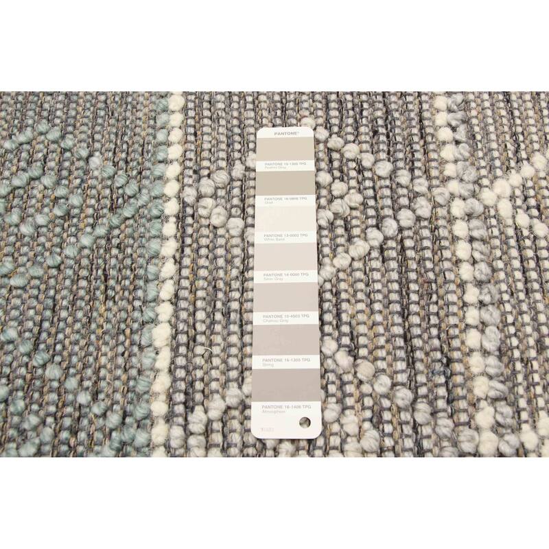 ECARPETGALLERY Braid weave Sienna Khaki Wool Rug - 5'1 x 8'5