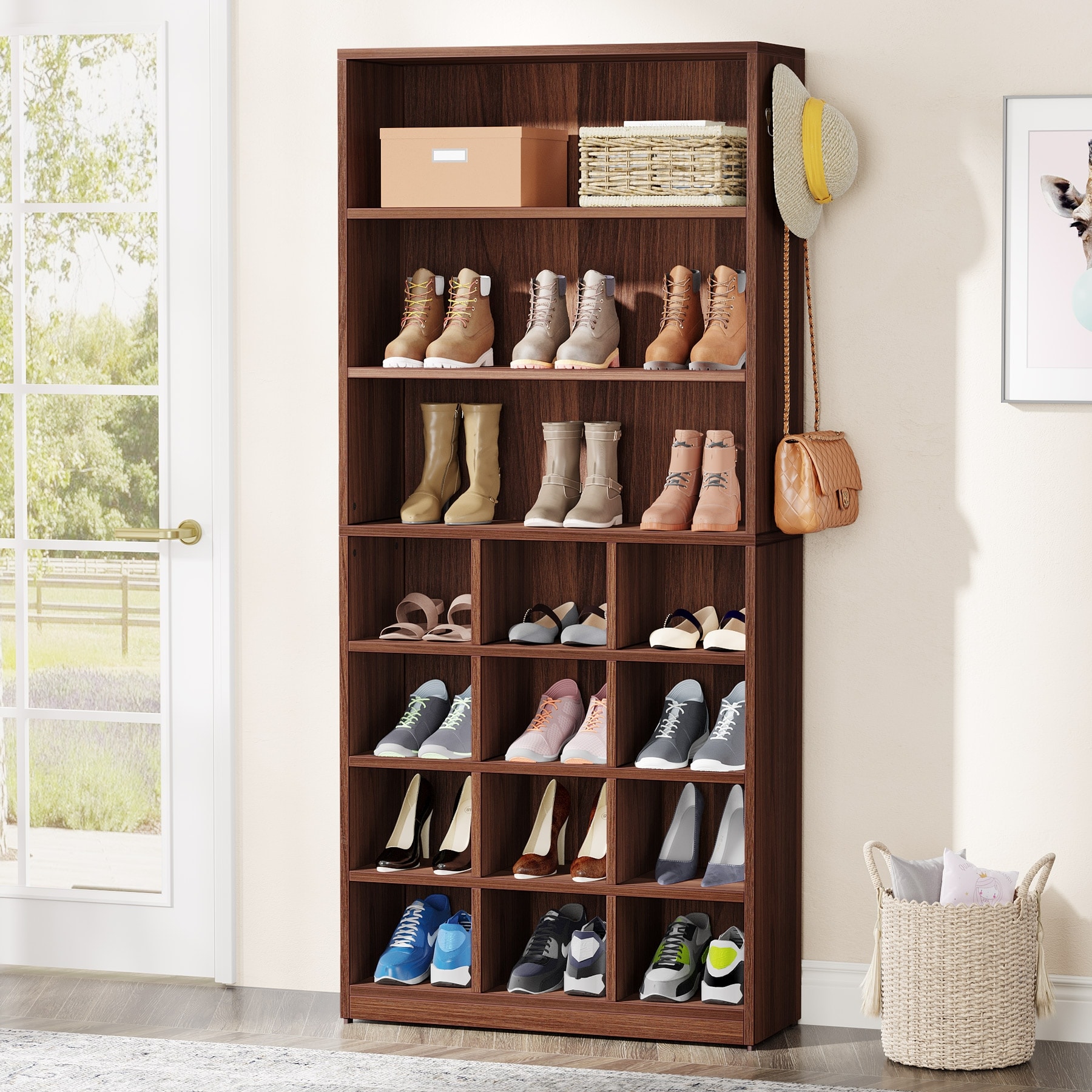 Shoe basket clearance storage