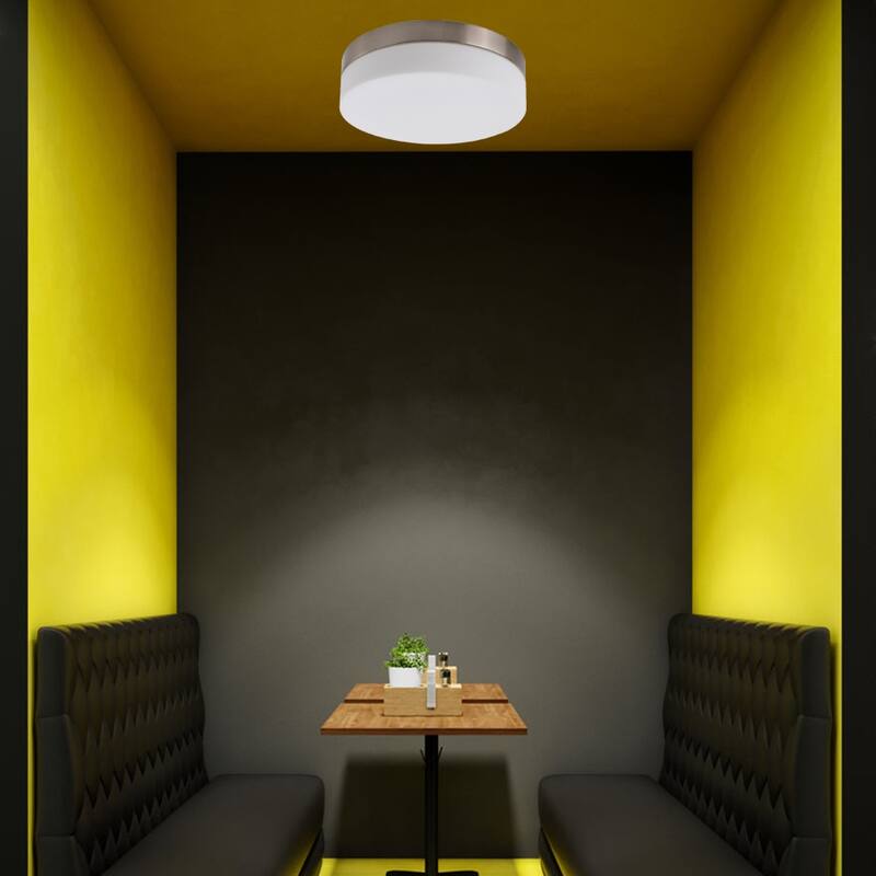 LED Flush Mount Ceiling light in Brushed Nickel