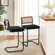 preview thumbnail 11 of 15, Velvet Upholstered Rattan Counter/Bar Stools, Set of 2/3