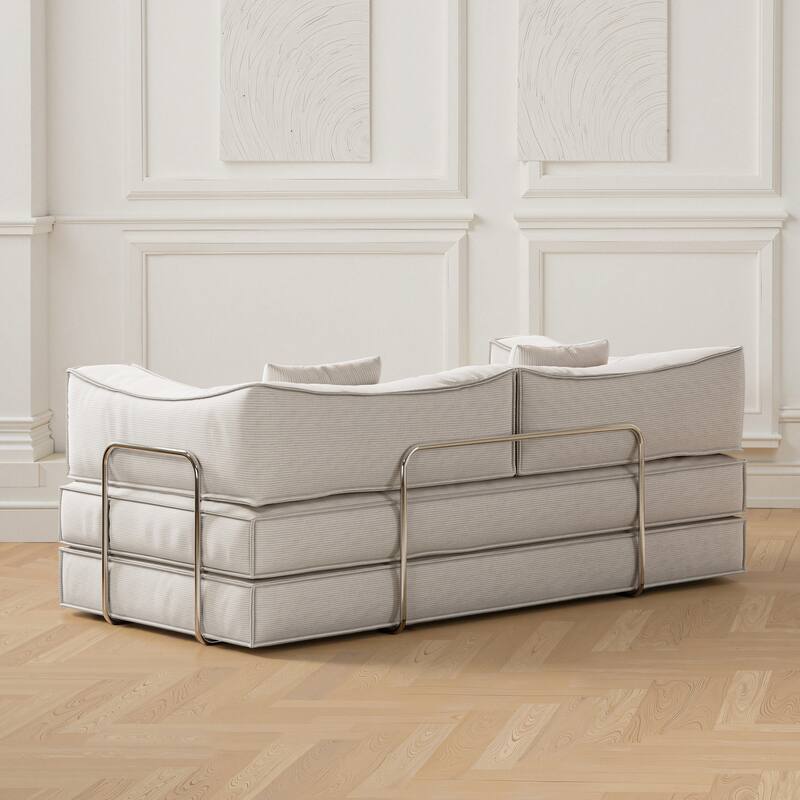 Modular Sofa,Convertible Pudding Block Sofa, Floor-Standing Sofa Bed with Armrests And Comfortable Sofa Bed