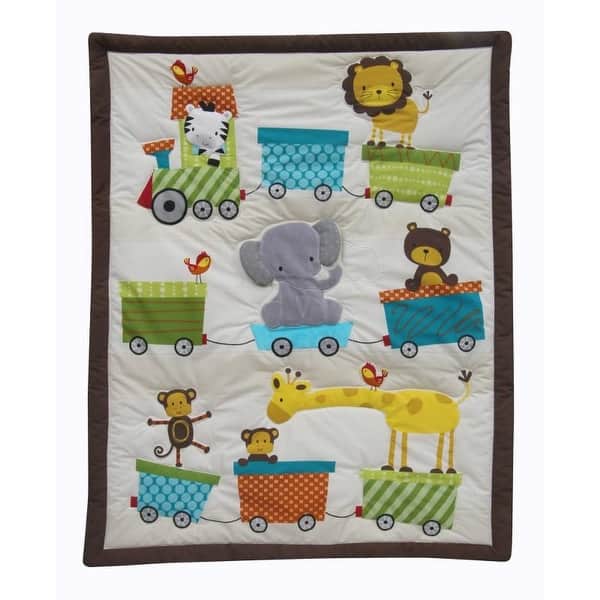 Shop Black Friday Deals On Bedtime Originals Choo Choo Beige Brown Animal Train 3 Piece Baby Nursery Crib Bedding Set Overstock 23612840