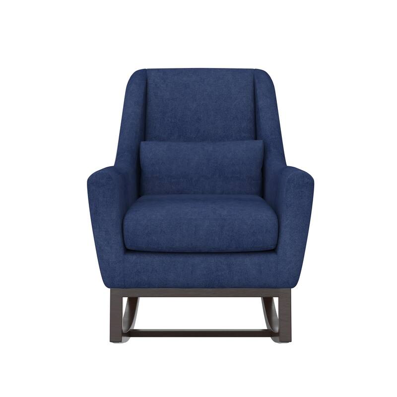 Little Seeds Sophie Mid-Century Rocker with Lumbar Pillow