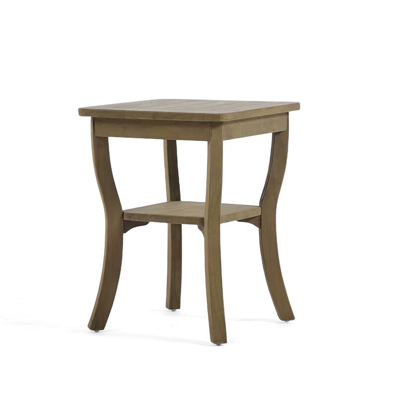 3-Piece Teak Wood Outdoor Armchair Set with Side Table, Cushions, Patio Seating Sets