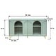 preview thumbnail 2 of 9, Accent Cabinet Lacquered Wooden Cabinet with 4 Glass Doors Sideboard Buffet Server Cabinet Storage Cabinet