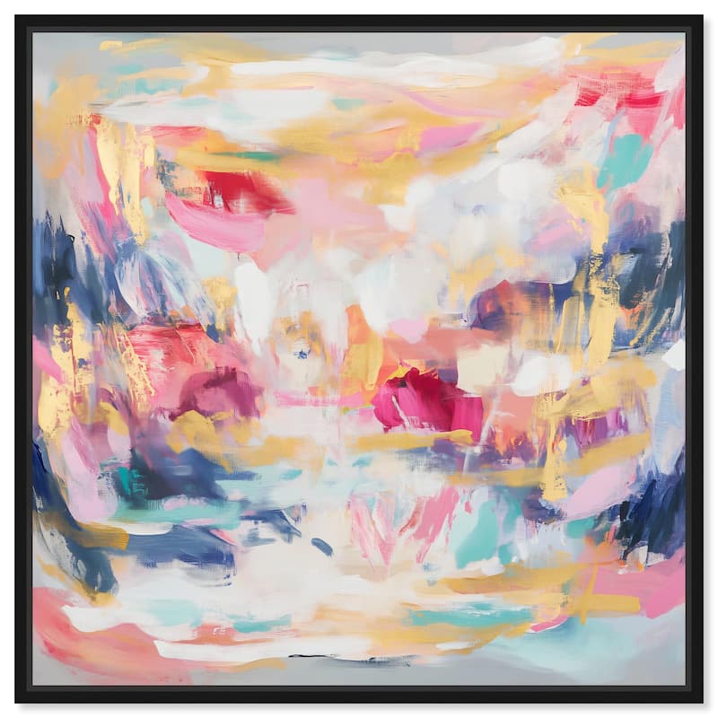 Balipink II Canvas by Art Remedy - Black - 30" x 30"