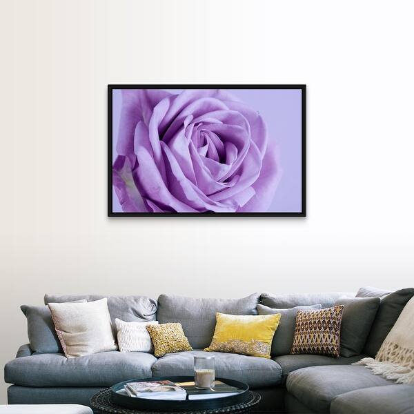 Shop Purple Rose Black Float Frame Canvas Art Overstock 25528642