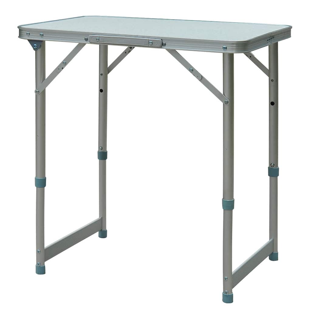 23" Folding Camping Table with Height Adjustability, Lightweight Portable Table with Carry Handle, Outdoor Folding Table