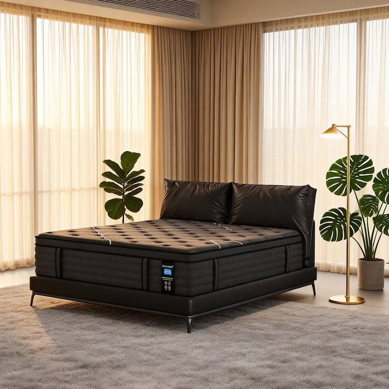 Modland 14" Extra Firm Cooling Gel Hybrid Mattress for Back Pain Relief in a Box, Twin/Full/Queen/King Size