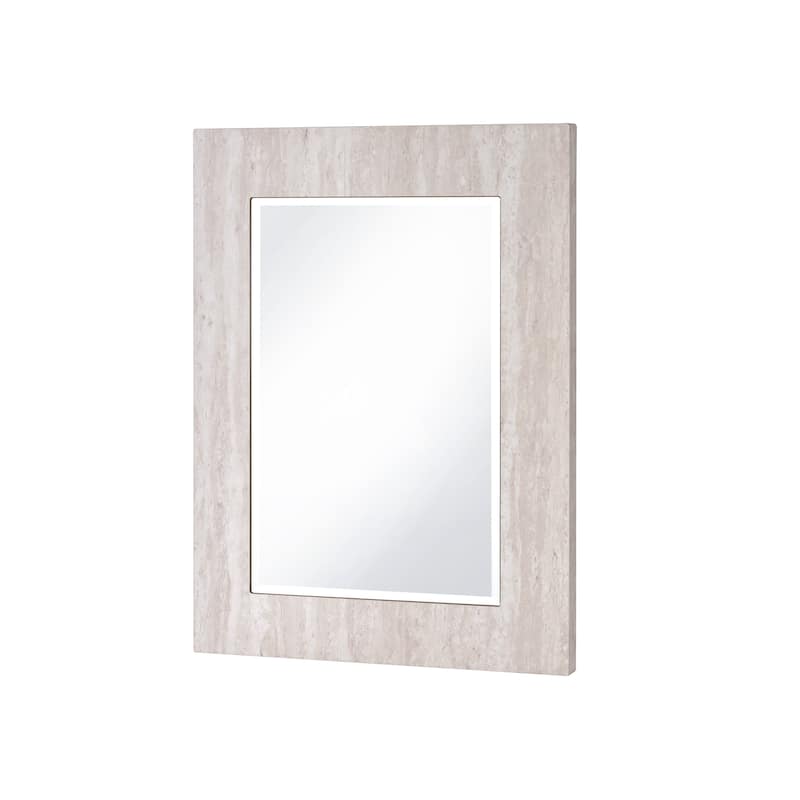 Vel Modern White 31-inch Wood Wall-Mounted Mirror by Furniture of America - White