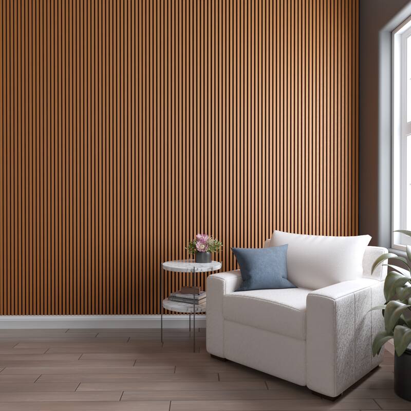 AcoustixPro Noise Cancelling Traditional Small Slat Wall Panel (2 Pack)
