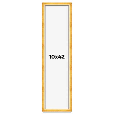 10x42 Shadow Box Frame Gold | 1.625 Inches Deep Real Wood Traditional