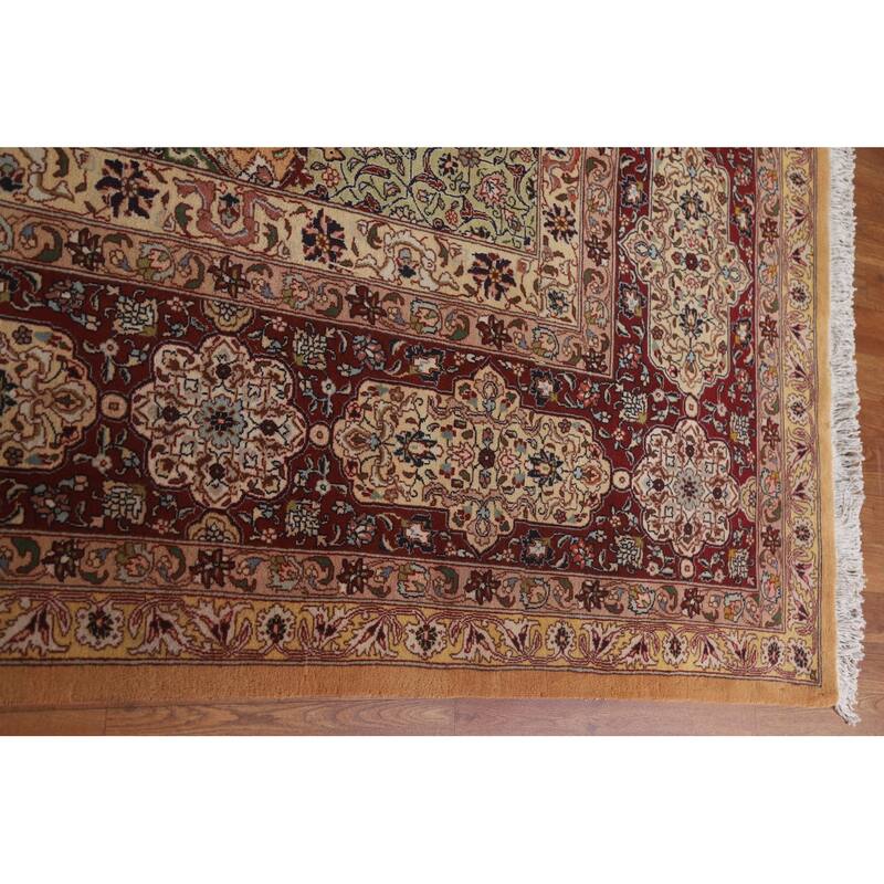 Vegetable Dye Large Tabriz Persian Area Rug Hand-knotted Wool Carpet - 11'5" x 16'2"