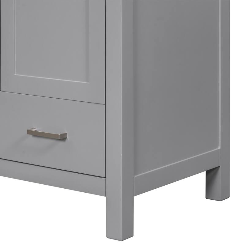 30 inch MDF Freestanding Bathroom Vanity without Top with Soft-Close Drawer