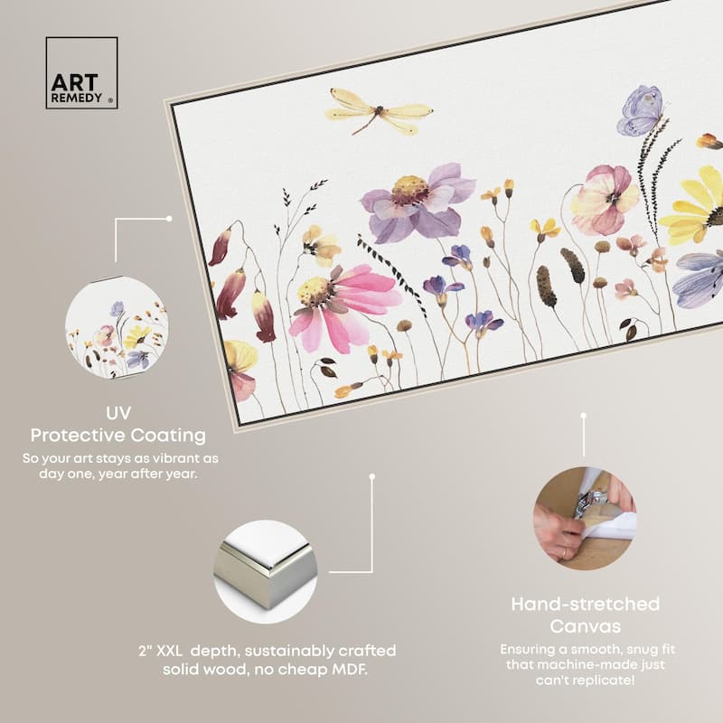 Floral Over Door Art Panoramic Canvas by Art Remedy