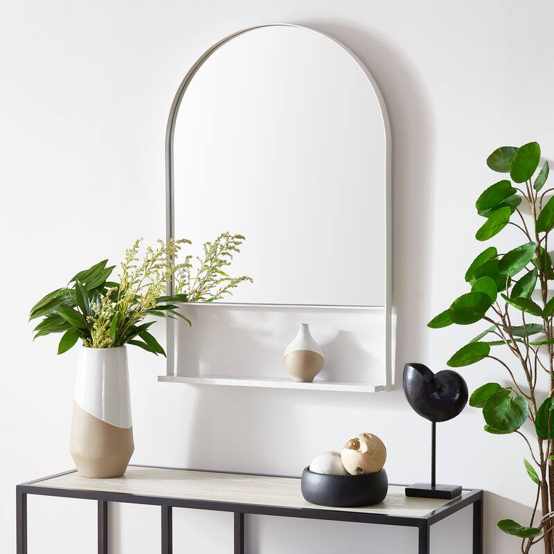 SAFAVIEH Yajaira 24 x 36-inch Arch-Crowned Top Mirror - White - 4Wx24Dx36H