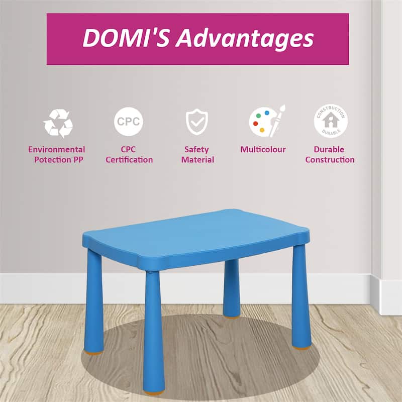 Kids table,Plastic Children Activity Rectangular table for School,Home,Play,Reading Dining,Kindergarten(Enlarge Size)