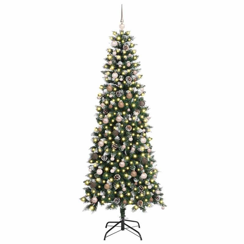 vidaXL Artificial Christmas Tree with 300 LEDs Green 86 x 86 x 210 cm - 82.7