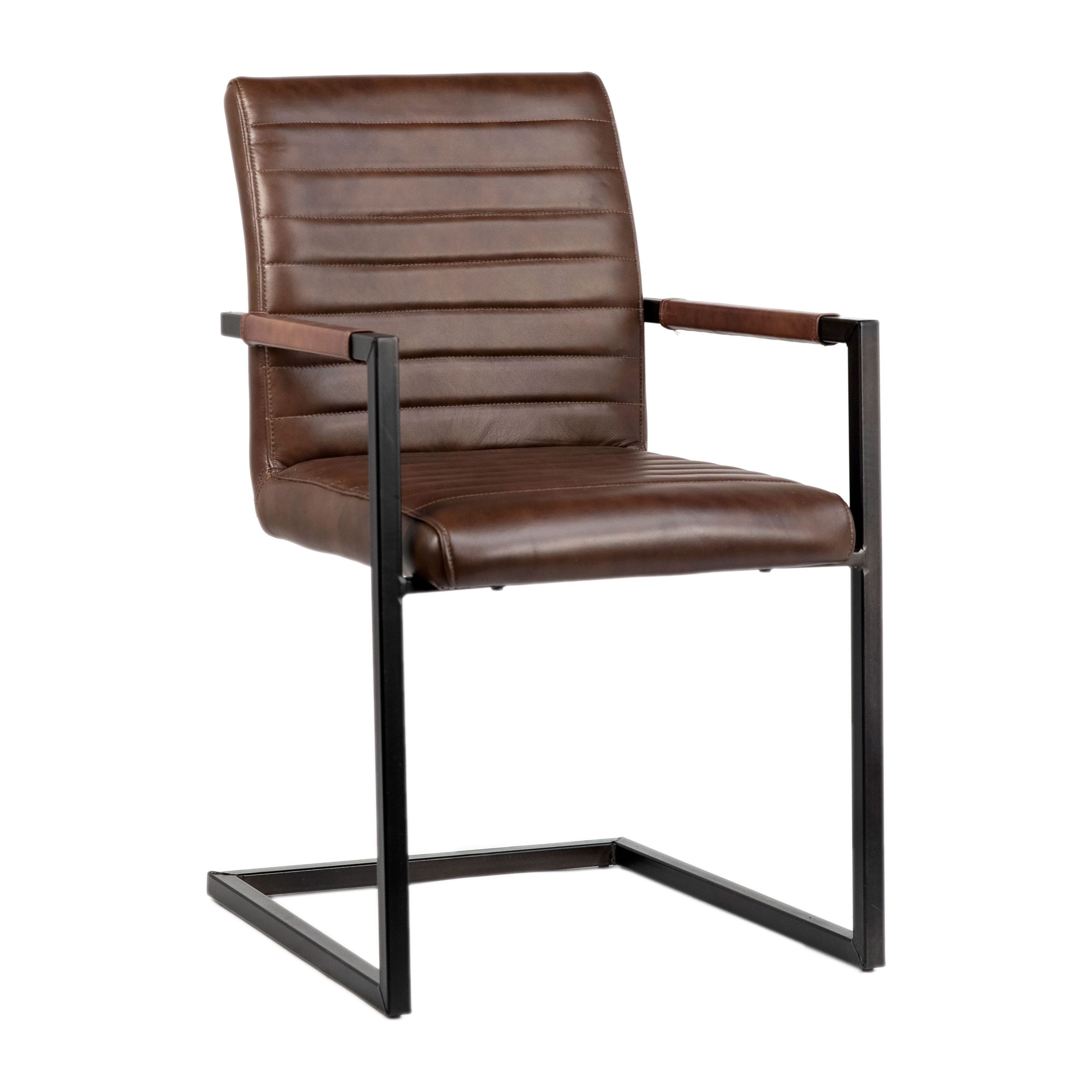 Modern genuine store leather dining chairs