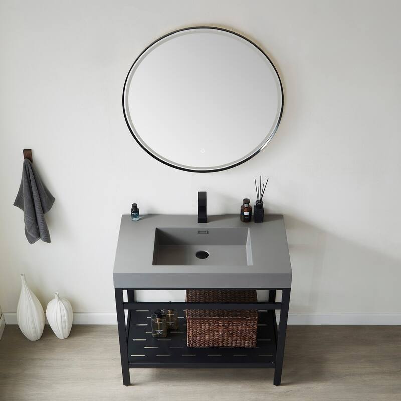 Miseno MV702836 Ablitas 36" Free Standing Single Basin Vanity Set with