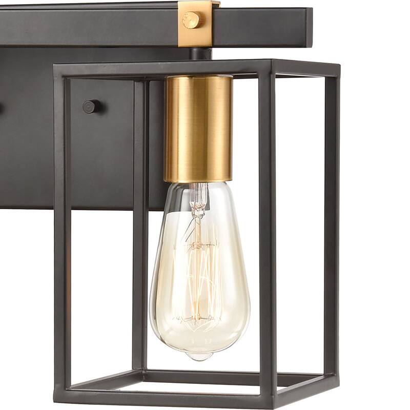 Elk Home Cloe Matte Black Metal 2 Light Vanity Light