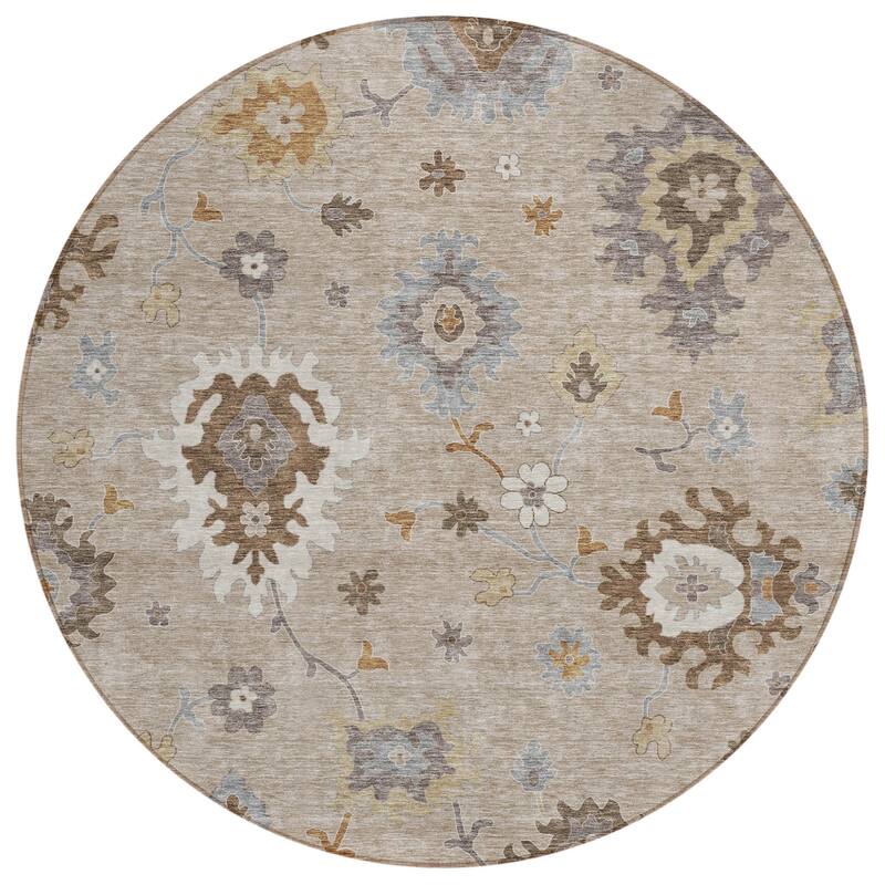 HomeRoots Floral Traditional Rectangle Outdoor Rug