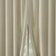 preview thumbnail 44 of 56, Sun Zero Aria 2-pack Magnetic Closure Theater Grade Total Blackout Back Tab 2-Piece Curtain Panel Pair 52" x 96" - Cream