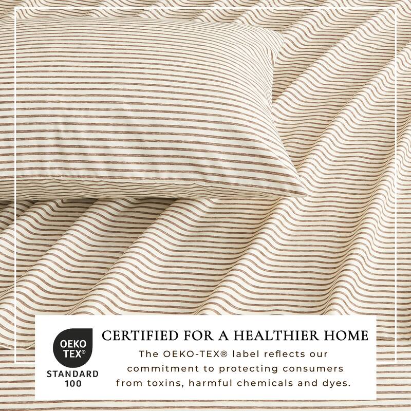 Linery & Co. Ultra-Soft Striped Brushed Microfiber Sheet Set