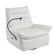 preview thumbnail 14 of 26, Genuine Italian Leather Match Power Swivel Rocker Recliner (Set of 2)
