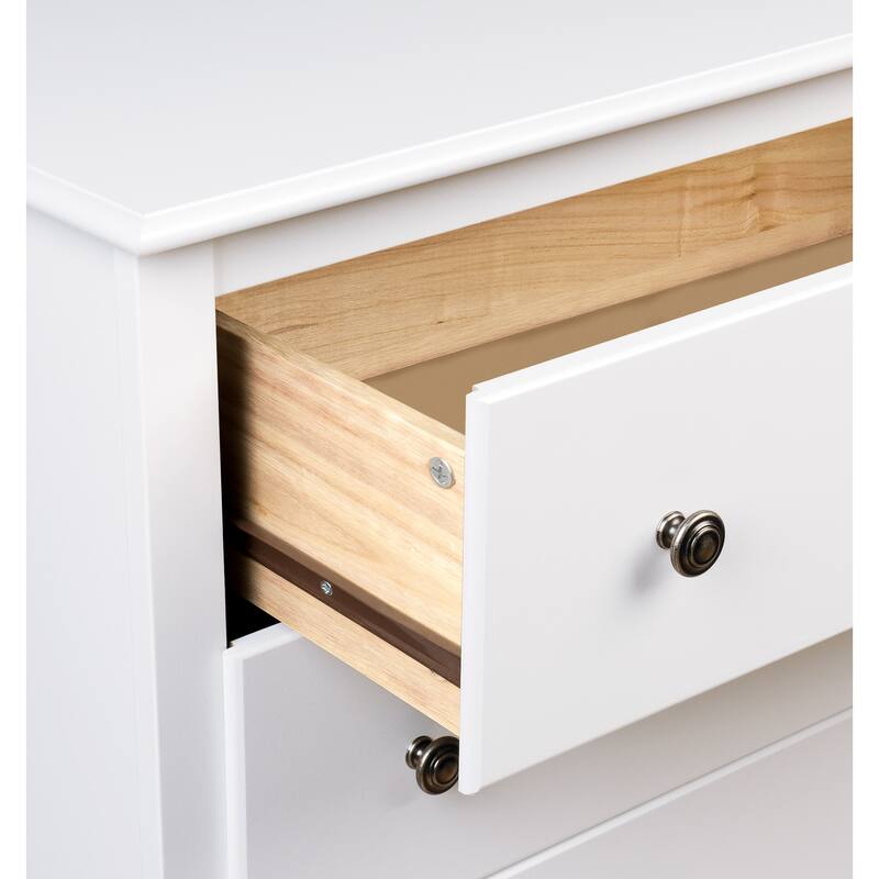 Prepac Monterey 2 Drawer Nightstand with Open Shelf, Bedside Table, Bedroom Furniture, End Table with Shelf