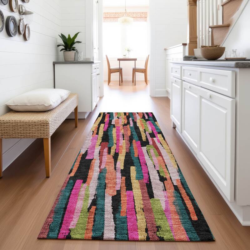 Premium Washable Super Soft Modern Contemporary Mayfield Rug - Pink - 2'3" x 7'6"