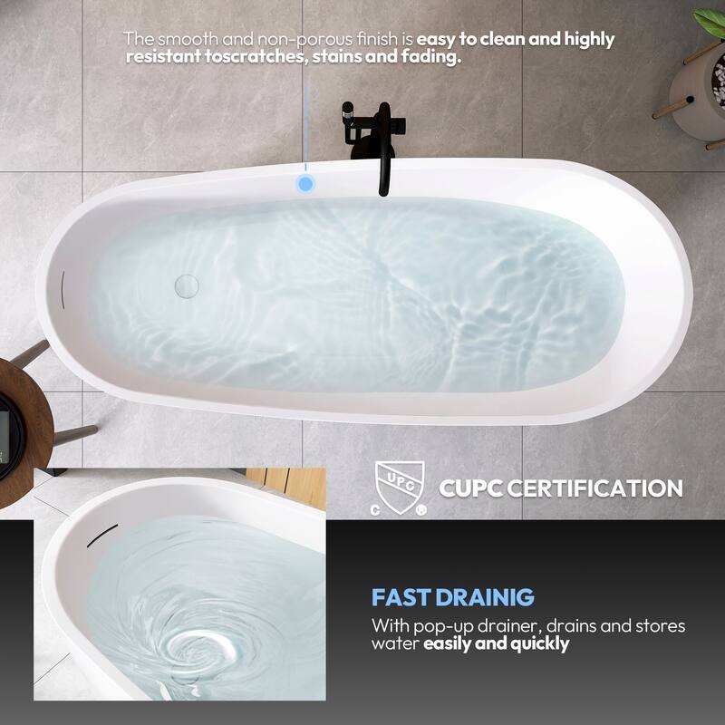 Lahore Freestanding Acrylic Soaking Bathtub