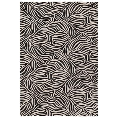 Ringo Handmade Animal Black/Ivory Area Rug