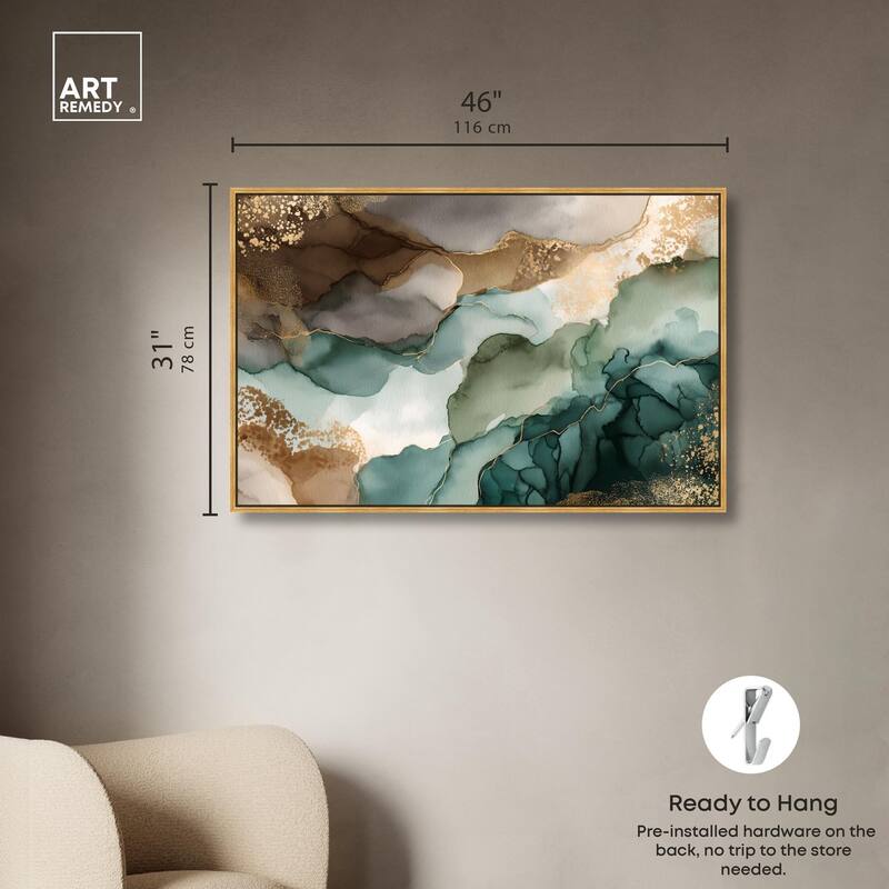 Golden Estuary I Canvas by Art Remedy