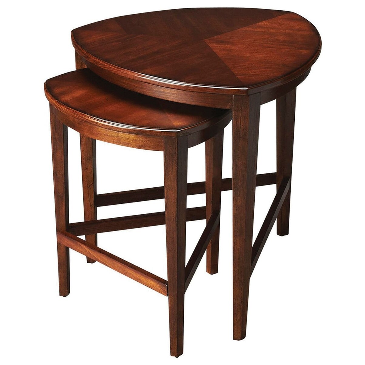 Shop Transitional Antique Cherry Wooden Triangular Nesting Table