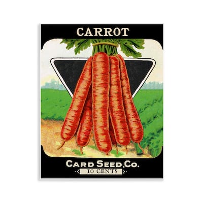 Stupell Vintage Gardening Carrots Wall Plaque Art Design By Lil' Rue