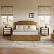 preview thumbnail 9 of 37, Set of 2 Farmhouse Style Nightstands with 3 Drawers