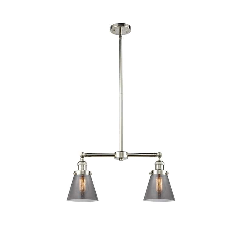 Innovations Lighting Small Cone 2 Light 21" Wide Linear Chandelier